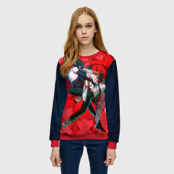 Свитшот женский Битва с Резе Человек бензопила, цвет: 3D-красный — фото 2