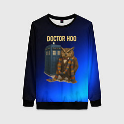Женский свитшот Doctor Hoo сова у телефонной будки