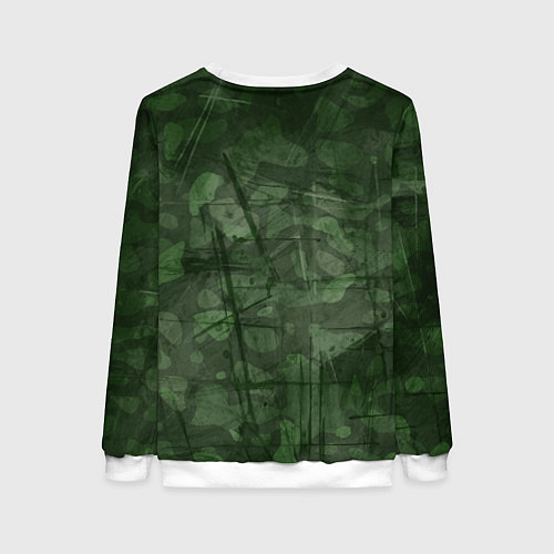 Женский свитшот Эмблема CS GO на камуфляжном фоне / 3D-Белый – фото 2