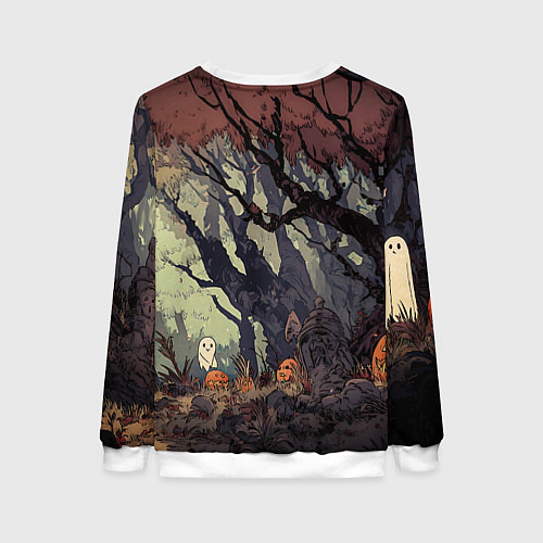 Женский свитшот Призрачный лес / 3D-Белый – фото 2