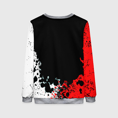 Женский свитшот Манчестер Юнайтед краски абстрактные / 3D-Меланж – фото 2