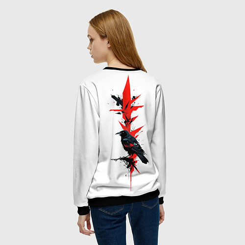Женский свитшот Bot raven / 3D-Черный – фото 4