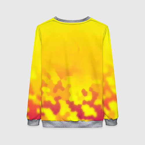 Женский свитшот Borussia камуфляж желтый текстура / 3D-Меланж – фото 2