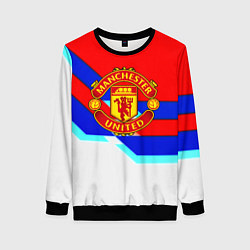 Свитшот женский Манчестер Юнайтед полосы геометрия, цвет: 3D-черный