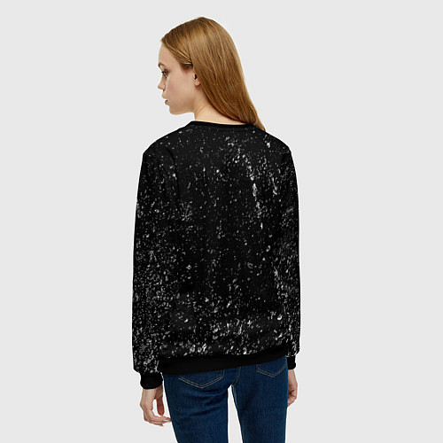 Женский свитшот Валькнут и символы в круге / 3D-Черный – фото 4