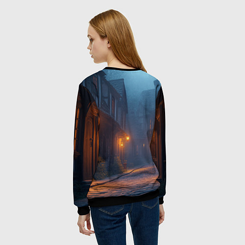 Женский свитшот Мем игорь / 3D-Черный – фото 4