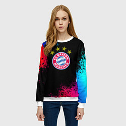 Свитшот женский Бавария Мюнхен краски неон градиент, цвет: 3D-белый — фото 2