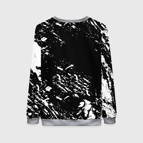 Женский свитшот Juventus белые штрихи красок / 3D-Меланж – фото 2