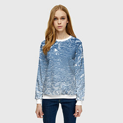 Свитшот женский Налипший снег, цвет: 3D-белый — фото 2