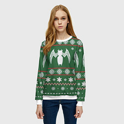 Свитшот женский Рождественский свитер Венома, цвет: 3D-белый — фото 2