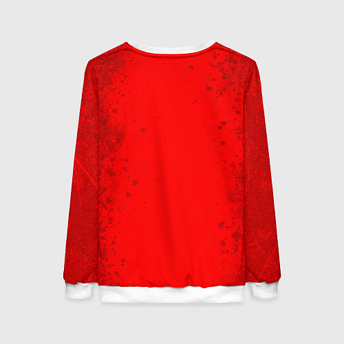 Женский свитшот Stalker - белое на красном / 3D-Белый – фото 2