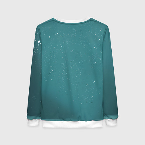 Женский свитшот Новогодний недовольный бульдог / 3D-Белый – фото 2