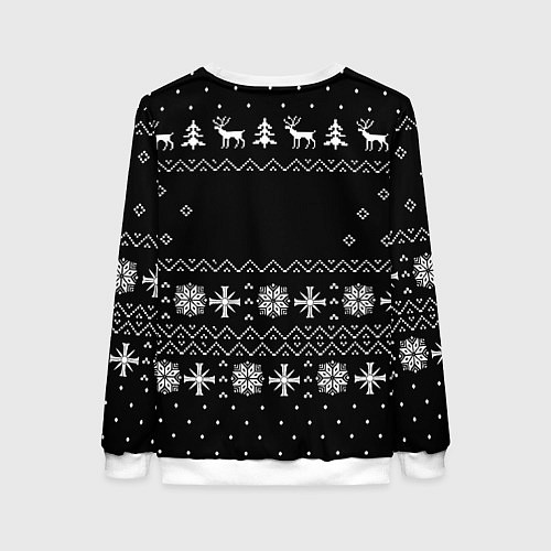 Женский свитшот Ювентус новый год текстура / 3D-Белый – фото 2