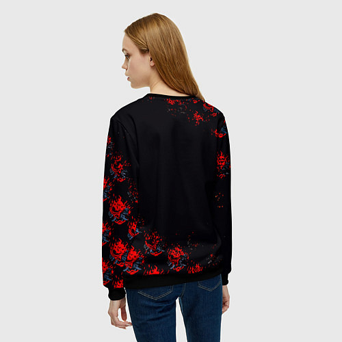 Женский свитшот Манчестер Юнайтед самураи / 3D-Черный – фото 4