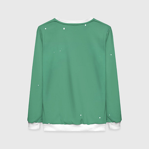 Женский свитшот Новогодний мем котик / 3D-Белый – фото 2