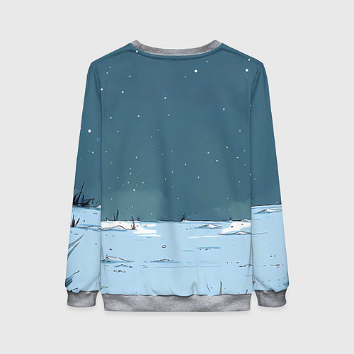 Женский свитшот Забавная новогодняя лошадка / 3D-Меланж – фото 2