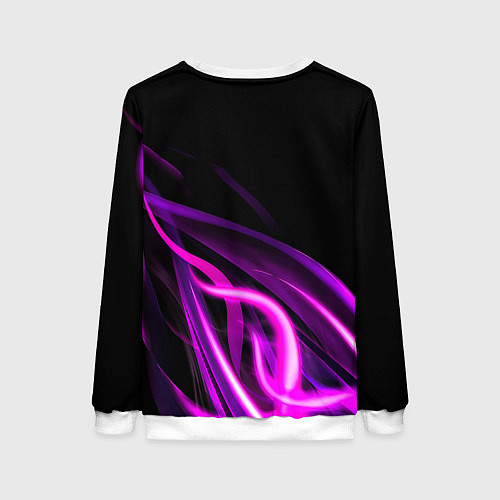 Женский свитшот Барселона неоновый огонь текстура / 3D-Белый – фото 2