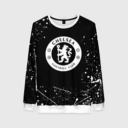 Свитшот женский Челси белые краски всплеск, цвет: 3D-белый