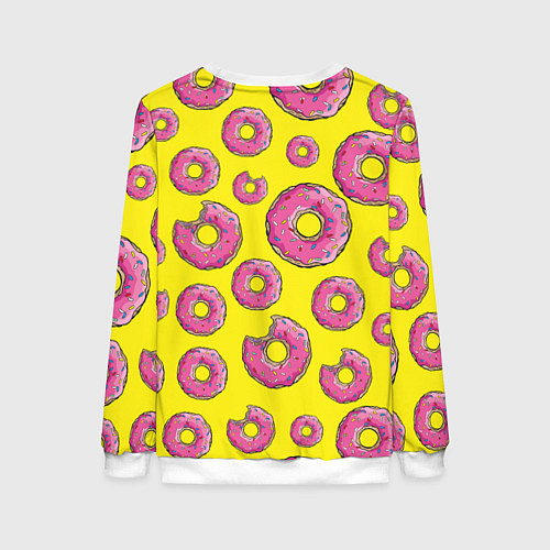 Женский свитшот Пончики Гомера / 3D-Белый – фото 2