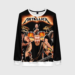 Свитшот женский Metallica Band, цвет: 3D-белый
