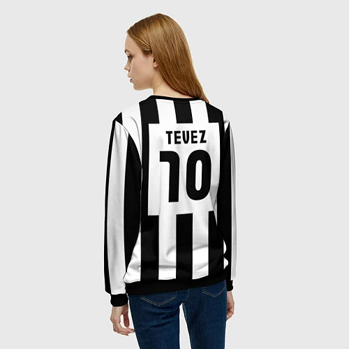 Женский свитшот Juventus: Tevez / 3D-Черный – фото 4