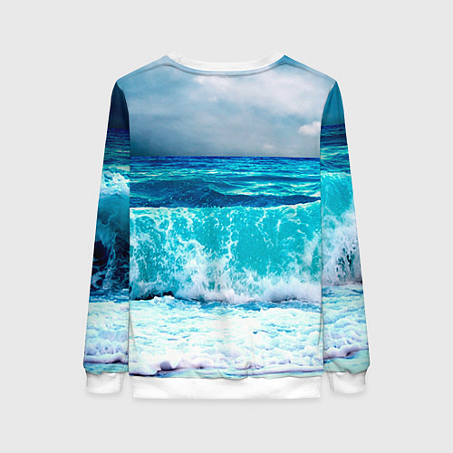 Женский свитшот Волны / 3D-Белый – фото 2