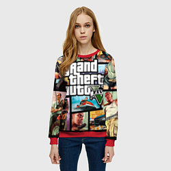 Свитшот женский GTA 5: City Stories, цвет: 3D-красный — фото 2
