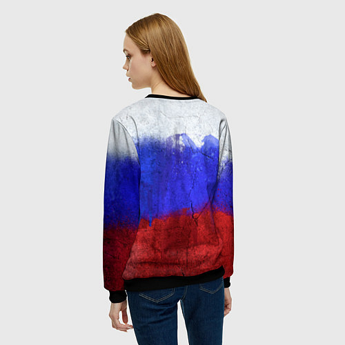 Женский свитшот Русский медведь / 3D-Черный – фото 4