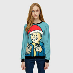 Свитшот женский Fallout New Year, цвет: 3D-черный — фото 2