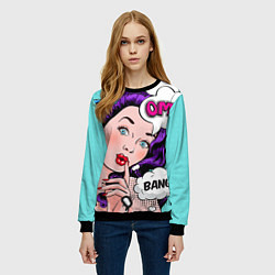 Свитшот женский PO ART, цвет: 3D-черный — фото 2