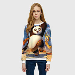 Свитшот женский Кунг фу панда, цвет: 3D-белый — фото 2