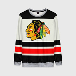 Свитшот женский Chicago Blackhawks, цвет: 3D-меланж