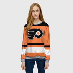 Свитшот женский Philadelphia Flyers, цвет: 3D-меланж — фото 2
