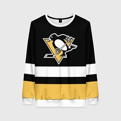 Свитшот женский Pittsburgh Penguins: Black, цвет: 3D-белый