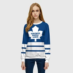 Свитшот женский Toronto Maple Leafs, цвет: 3D-белый — фото 2