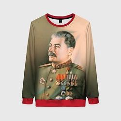 Свитшот женский Иосиф Сталин, цвет: 3D-красный