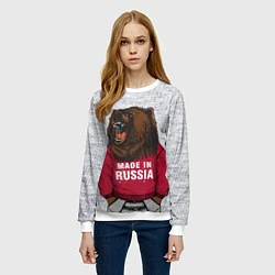 Свитшот женский Made in Russia, цвет: 3D-белый — фото 2