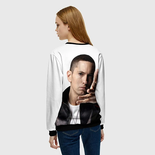 Женский свитшот Eminem / 3D-Черный – фото 4