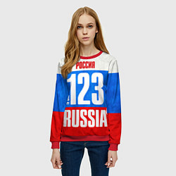 Свитшот женский Russia: from 123, цвет: 3D-красный — фото 2