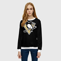 Свитшот женский Pittsburgh Penguins: Crosby, цвет: 3D-белый — фото 2