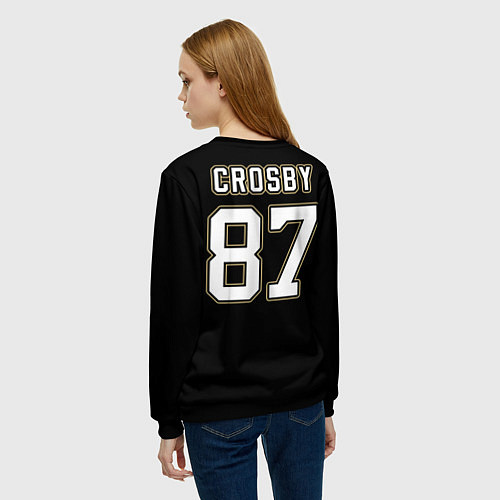 Женский свитшот Pittsburgh Penguins: Crosby / 3D-Черный – фото 4