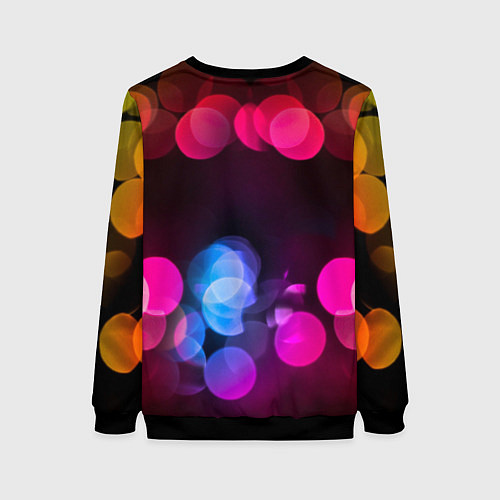 Женский свитшот Кара Делевинь - бант с сердцами / 3D-Черный – фото 2