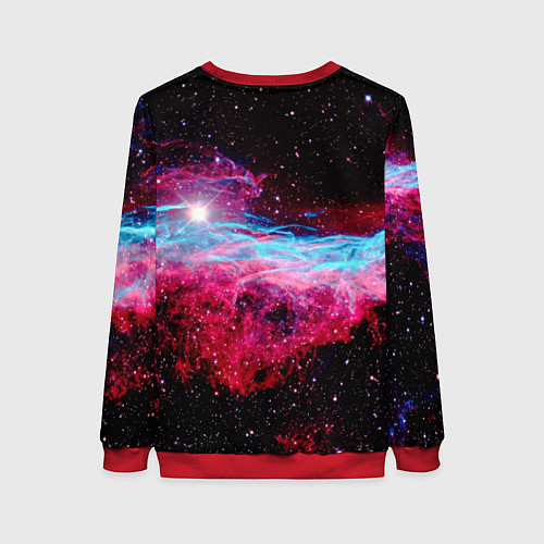 Женский свитшот Кот с едой / 3D-Красный – фото 2