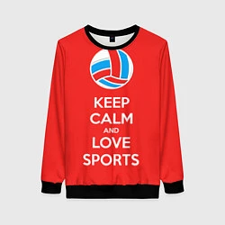 Женский свитшот Keep Calm & Love Volleyball