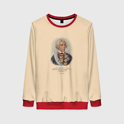 Свитшот женский Александр Суворов 1730-1800, цвет: 3D-красный