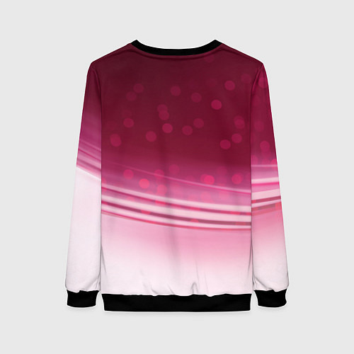 Женский свитшот Белый котёнок / 3D-Черный – фото 2