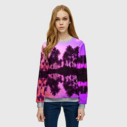 Свитшот женский Hawaii dream, цвет: 3D-меланж — фото 2