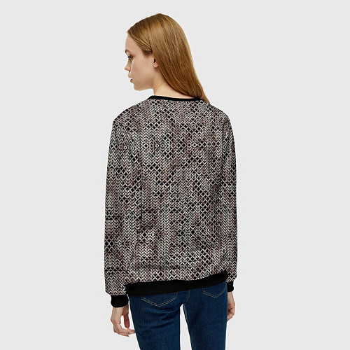 Женский свитшот Кольчуга / 3D-Черный – фото 4