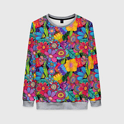 Женский свитшот Яркие цветы