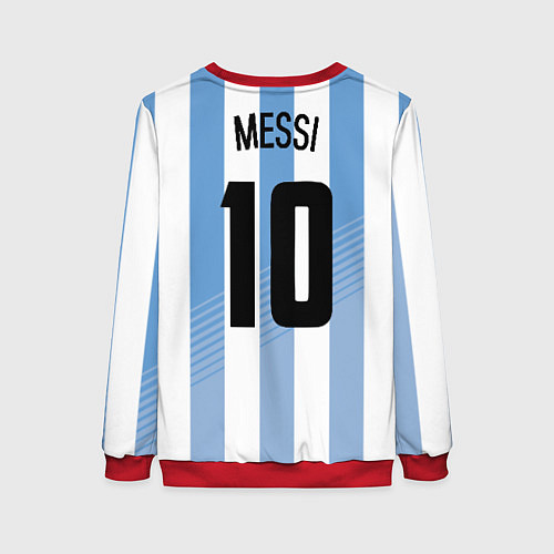Женский свитшот Месси - сборная Аргентины / 3D-Красный – фото 2